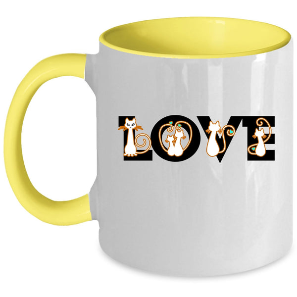 Love Cats Cup, Funny Gift For Cat Lover Mug