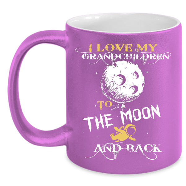 I Love My Grandchildren To The Moon And Back Coffee Mug, Cute Coffee Cup