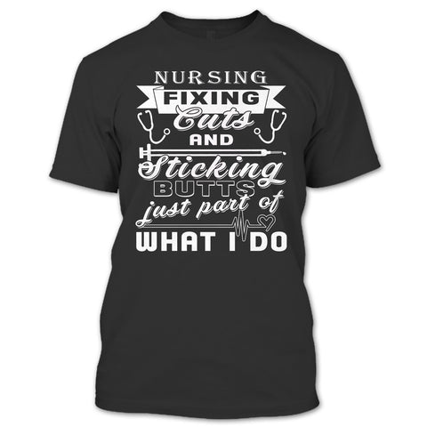 A black t-shirt with the shopify logo