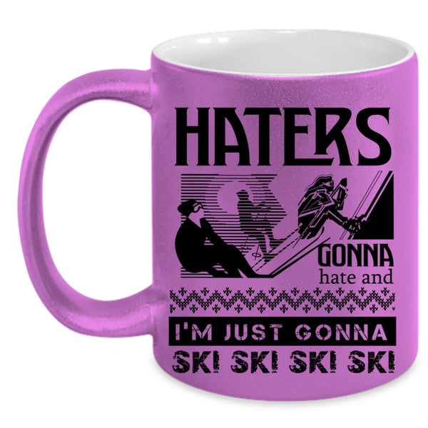 Funny Skiing Coffee Mug, I'm Just Gonna Ski Ski Ski Accent Mug