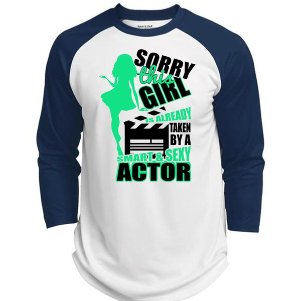 This Girl Is Already Taken By A Smart Actor T Shirt, I Love Actor T Shirt, Awesome T-Shirts  (Polyester Game Baseball Jersey)