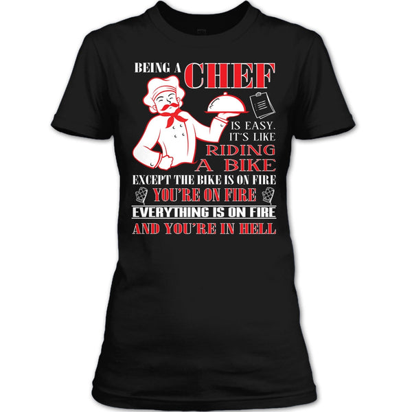 A black t-shirt with the shopify logo