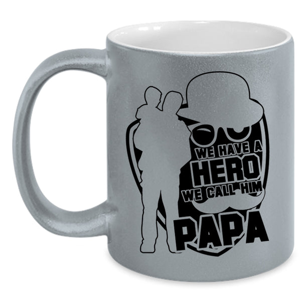 Best Gift For My Kids Coffee Mug, We Call Him Papa Accent Mug