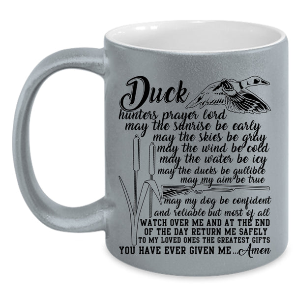 Funny Duck Hunting Coffee Mug, Duck Hunter Prayer Accent Mug