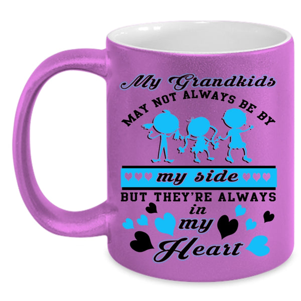 They're Always In My Heart Coffee Mug, My Grandkids Accent Mug