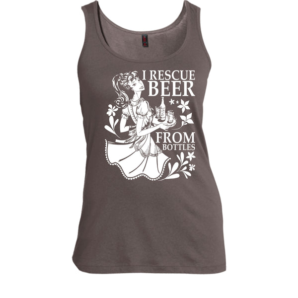 I Rescue Beer From Bottles T Shirt, Coolest Beer Drinker Tank Top