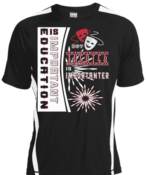 A black t-shirt with the shopify logo