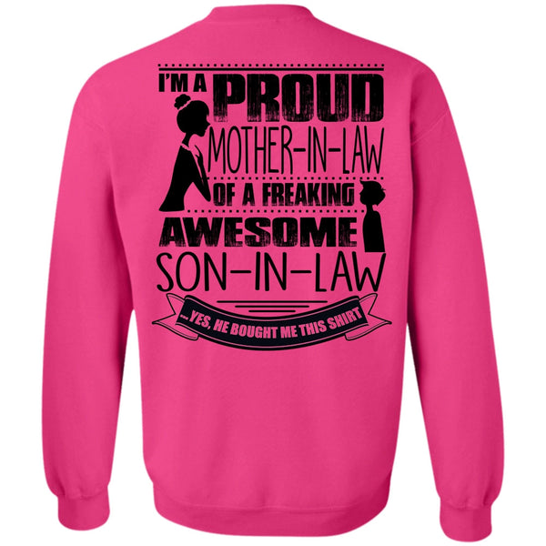 I Love Mom T Shirt, I'm A Proud Mother In Law Sweatshirt