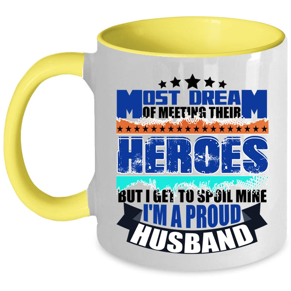 Cool Husband Coffee Mug, I'm A Proud Husband Accent Mug