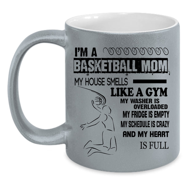 Awesome Basketball Mom Coffee Mug, I'm A Basketball Mom Accent Mug