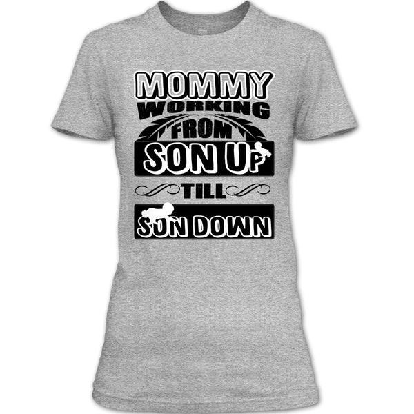 A black t-shirt with the shopify logo