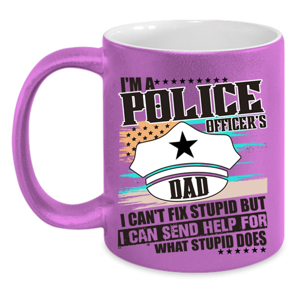 Awesome Police Officer's Dad Coffee Mug, I'm A Police Officer's Dad Accent Mug