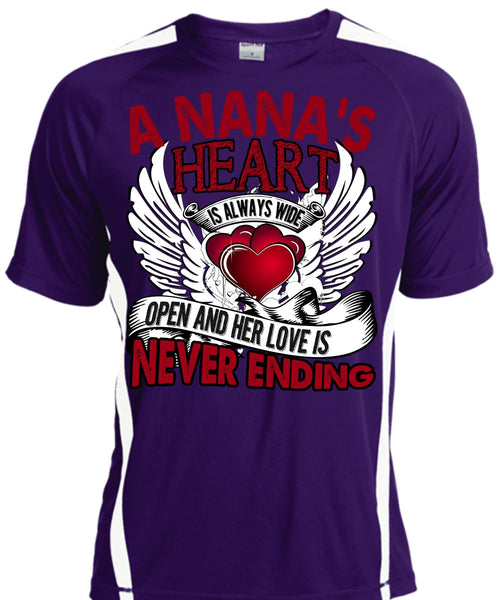 A Nana's Heart Is Always Wide T Shirt, Being A Nana T Shirt, Cool Shirt