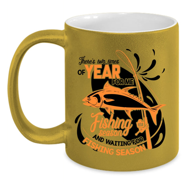 Waiting For Fishing Season Coffee Mug, Fishing Season Accent Mug