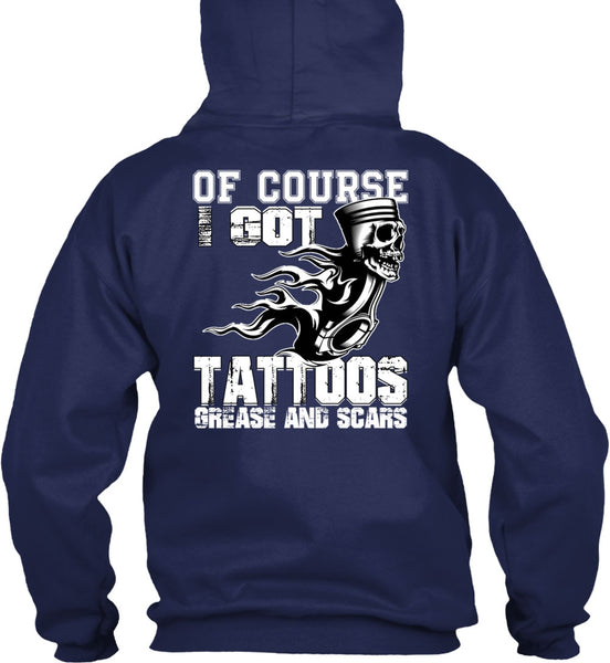 I Got Tattoos Grease T Shirt, I Love Mechanic T Shirt