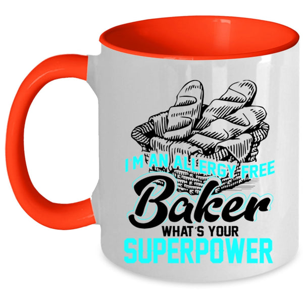 Funny Gift For Bakers Coffee Mug, I'm An Allergy Free Baker Accent Mug