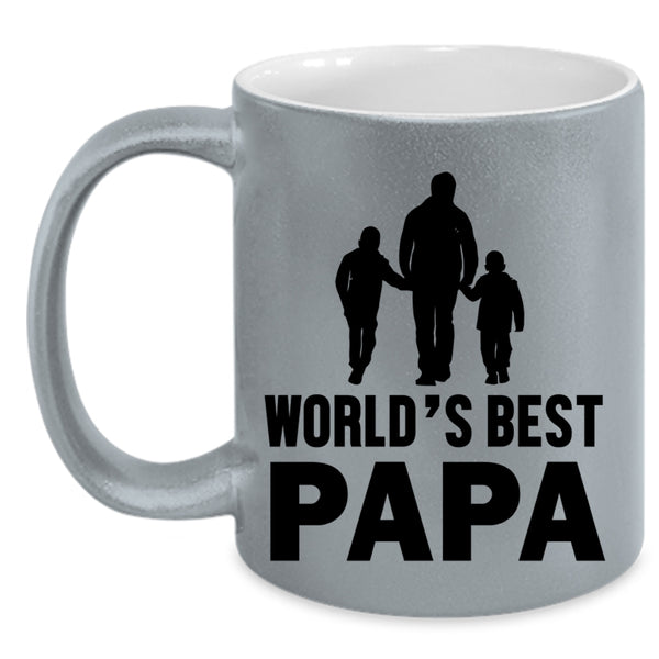 Best Papa Ever Coffee Mug, World's Best Papa Accent Mug