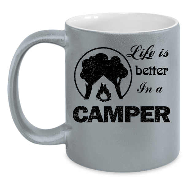 Awesome Camper Coffee Mug, Life Is Better In A Camper Accent Mug