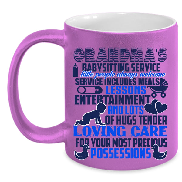 Grandma's Loveing Care Coffee Mug, Grandma's Babysitting Service Accent Mug