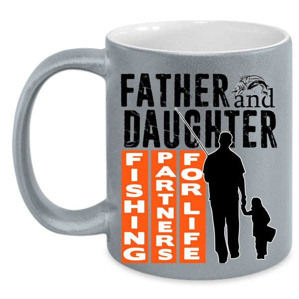 Fishing Partners For Life Coffee Mug, Father And Daughter Accent Mug