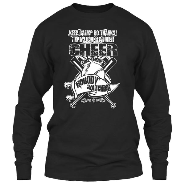 I'd Much Rather Cheer T Shirt, I'm A Baseball Player T Shirt