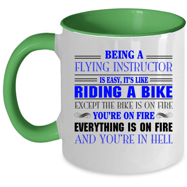 Being A Flying Instructor Mug, Riding A Bike Cup
