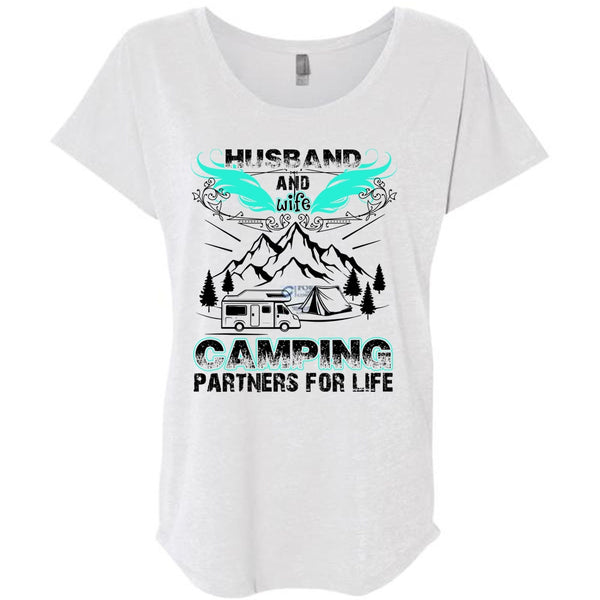 Husband And Wife Camping Partners For Life T Shirt, I Love Husband T Shirt, Awesome T-Shirts