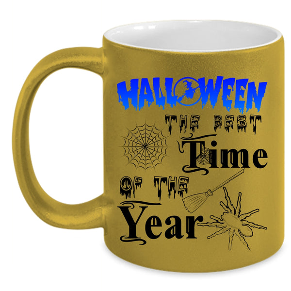 Scary Coffee Mug, Halloween The Best Time Of The Year Accent Mug