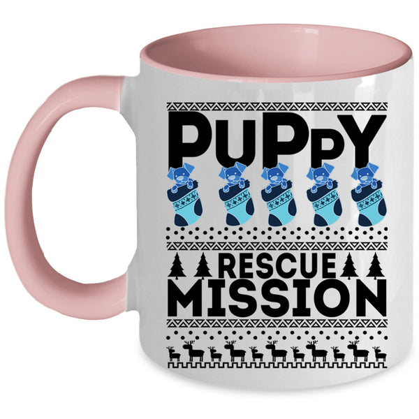 Cute Gift For Dog Lovers Coffee Mug, Puppy Rescue Mission Accent Mug