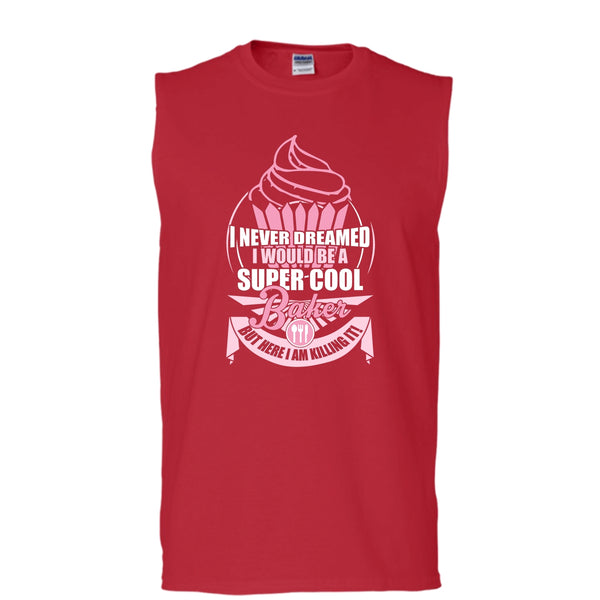 I'd Be A Cool Baker T Shirt, Coolest Baker Tank Top (Men's Cotton Sleeveless)
