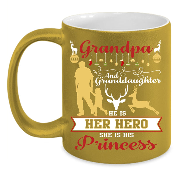 Grandpa And Granddaughter Coffee Mug, Cute Christmas Coffee Cup