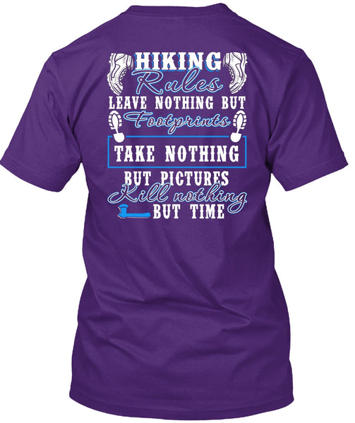 Hiking Rules T Shirt, Footprint T Shirt