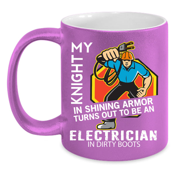 To Be An Electrician In Dirty Boots Coffee Mug, Cool Job Coffee Cup