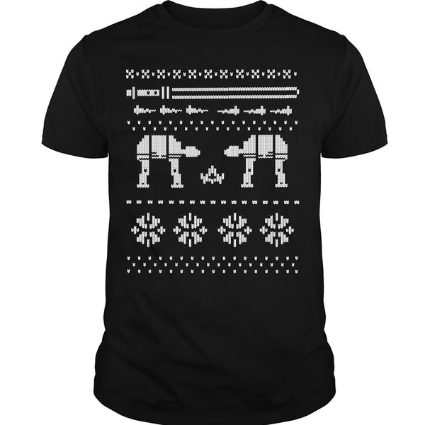 A black t-shirt with the shopify logo