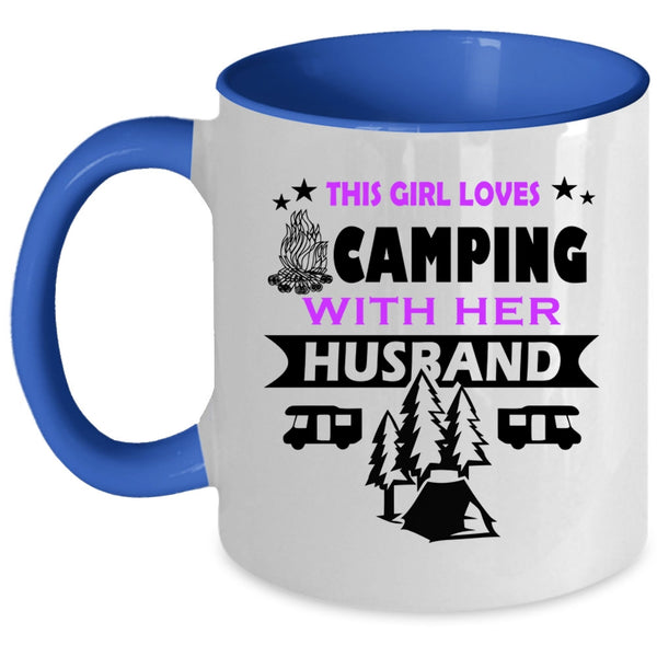 This Girl Loves Camping With Her Husband Mug, Camping Cup