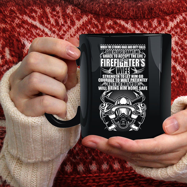Firefighter's Wife Coffee Mug, Funny Gift For My Wife Coffee Cup