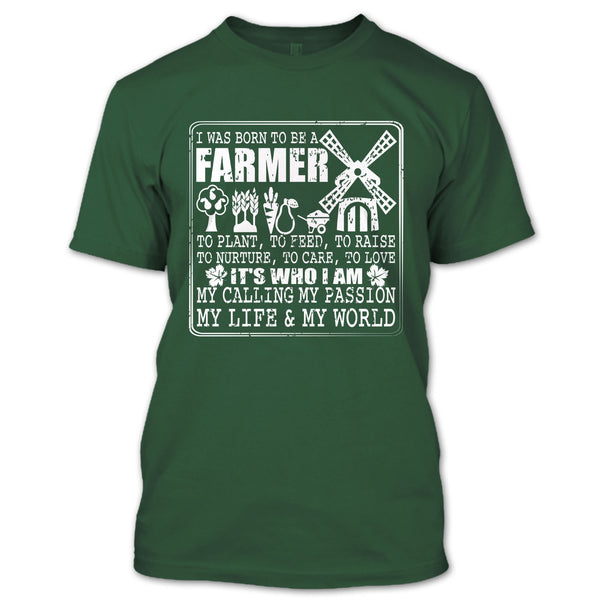 Born To Be A Farmer T Shirt, My Life And My World T Shirt
