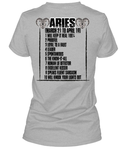 Aries Will Knock Your Lights Out T Shirt, I Love Aries T Shirt