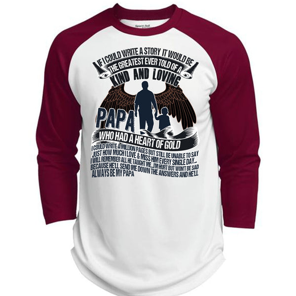 Papa Who Had A Heart Of Gold T Shirt, I Love Papa T Shirt, Awesome T-Shirts  (Polyester Game Baseball Jersey)