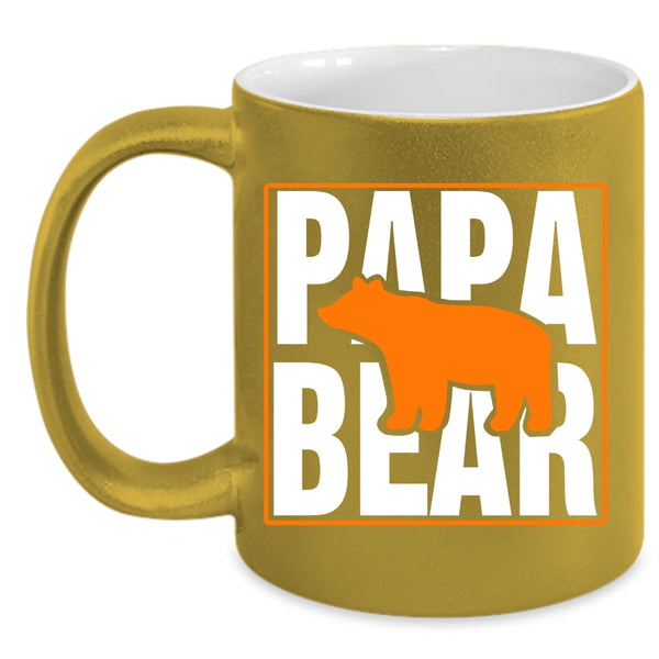 Papa Bear Coffee Mug, Funny Gift For Dad Coffee Cup