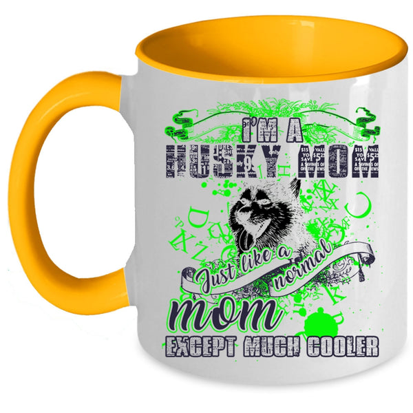 Awesome Husky Mom Coffee Mug, I'm A Husky Mom Accent Mug