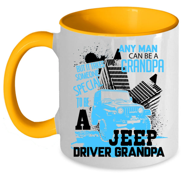 Special Man To Be A Jeep Driver Grandpa Coffee Mug, Grandpa Accent Mug