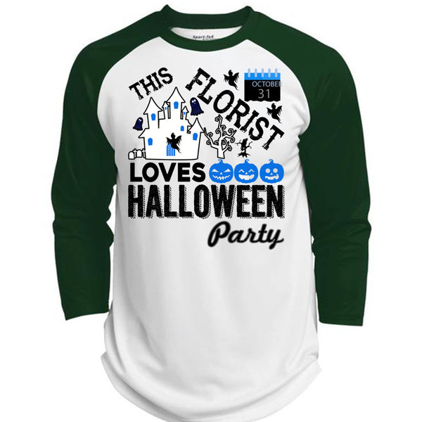 This Florist Loves Halloween Party T Shirt, Being A Florist T Shirt, Awesome T-Shirts  (Polyester Game Baseball Jersey)