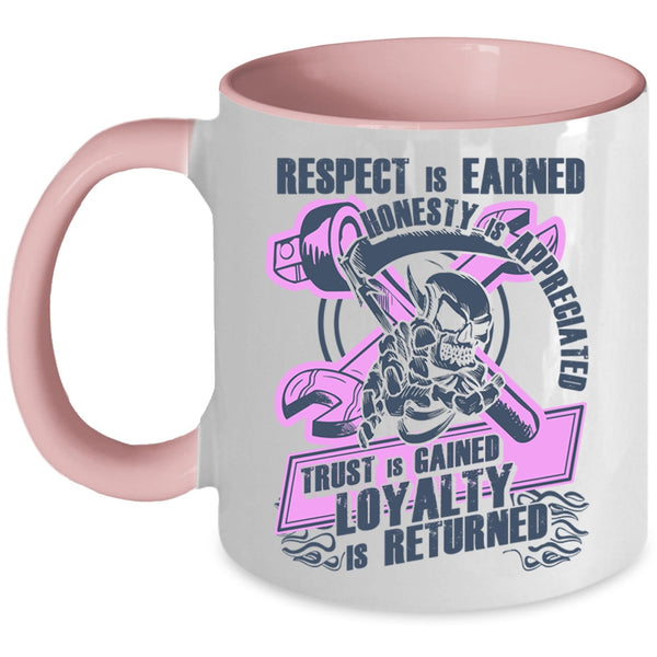Marry A Mechanic Coffee Mug, The Secret Of Happiness Accent Mug
