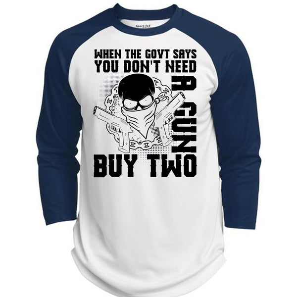 You Don't Need A Gun Buy Two T Shirt, I Love Gunning T Shirt, Awesome T-Shirts  (Polyester Game Baseball Jersey)