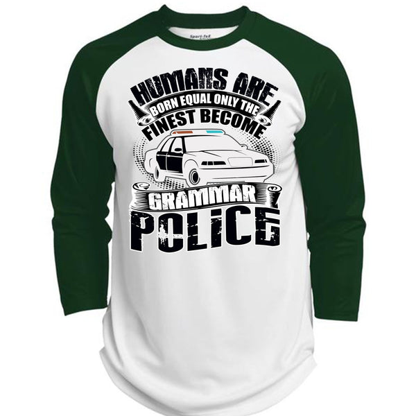 Become Grammar Police T Shirt, Being A Police T Shirt, Awesome T-Shirts  (Polyester Game Baseball Jersey)