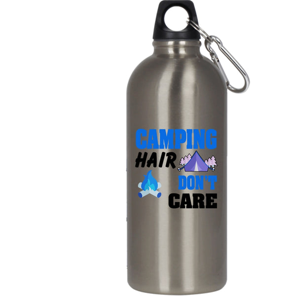Camping hair Don't Care 20 oz Stainless Steel Bottle,Gift For Camper Outdoor Sports Water Bottle