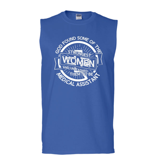 Strongest Women T Shirt, To Be Medical Assistant Tank Top (Men's Cotton Sleeveless)