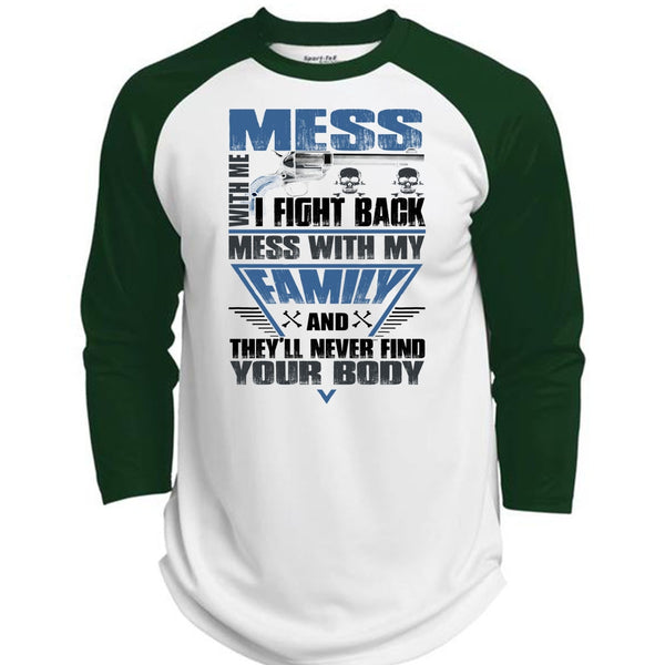 I Fight Back Mess With My Family T Shirt, I Love Papa T Shirt, Awesome T-Shirts  (Polyester Game Baseball Jersey)