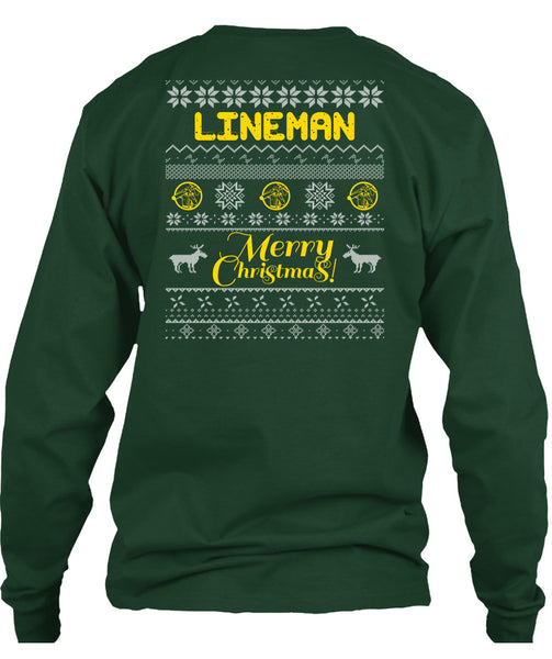 Lineman Merry Christmas T Shirt, Being A Lineman T Shirt